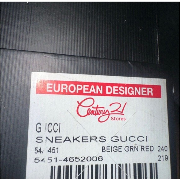 Gucci Beige and Green Sneakers size 10 - Picture 3 of 4